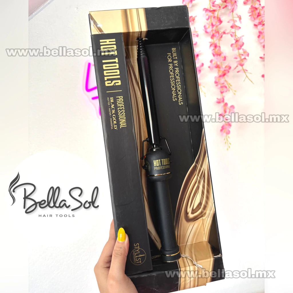 Ferro Rizador 3/4" Black Gold | Hot Tools Profesional - Con Caja