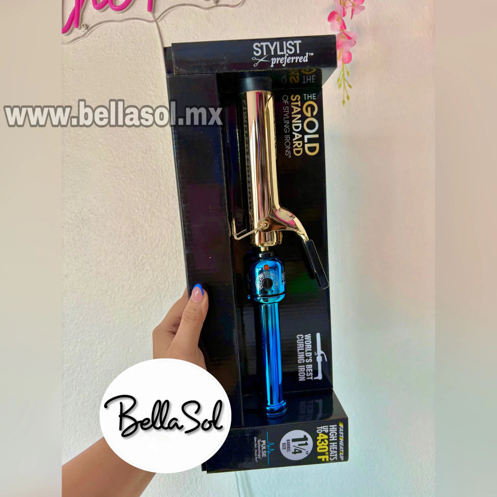 Tenaza Azul 1 1/4" 24K Gold | Hot Tools Profesional - con Caja