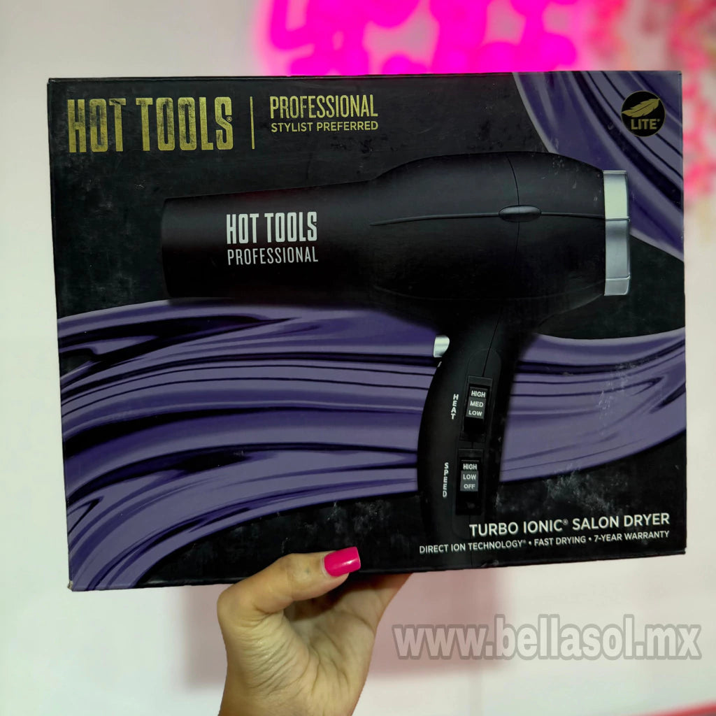 Secadora Turbo Ionic Negra | Hot Tools Professional | Con Caja