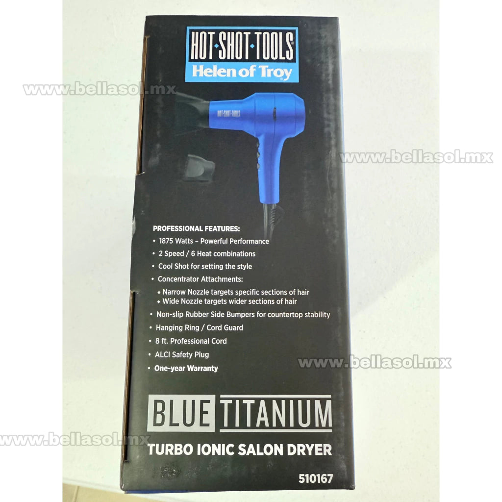 Secadora Blue Titanium - Hot Shot Tools - Con Caja