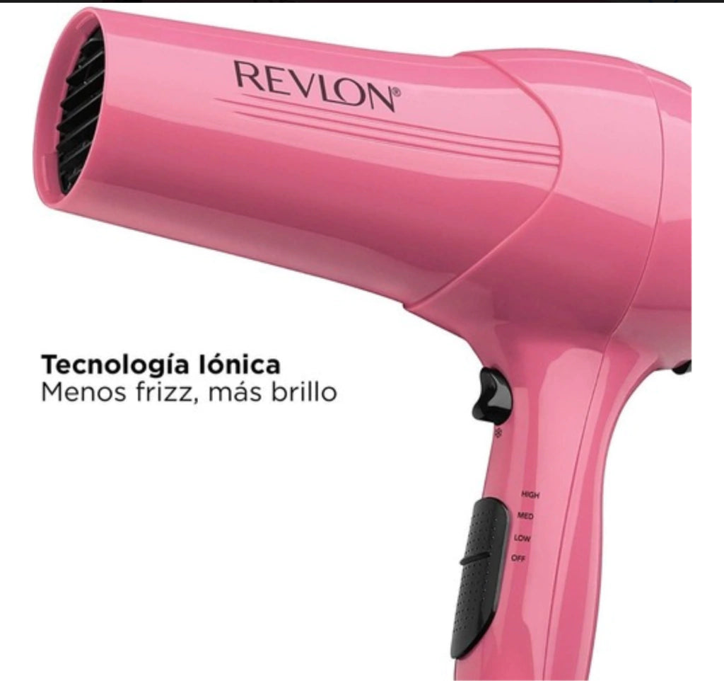 Secadora Frizz Control C/Boquilla Color Rosa| Revlon - Sin Caja