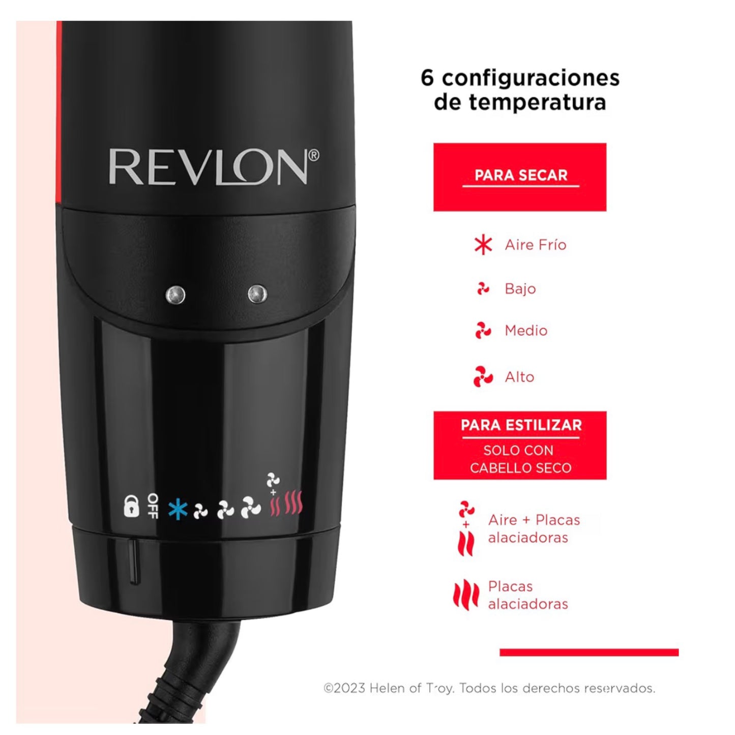 Cepillo Secador Y  Alaciador (2 en 1) | Revlon - Sin Caja