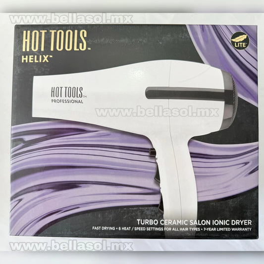 Secadora Blanca Turbo Ceramic | Hot Tools Helix - Con Caja