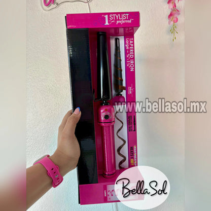 Ferro Rosa Glitter Cónico | Hot Tools Profesional - Con Caja