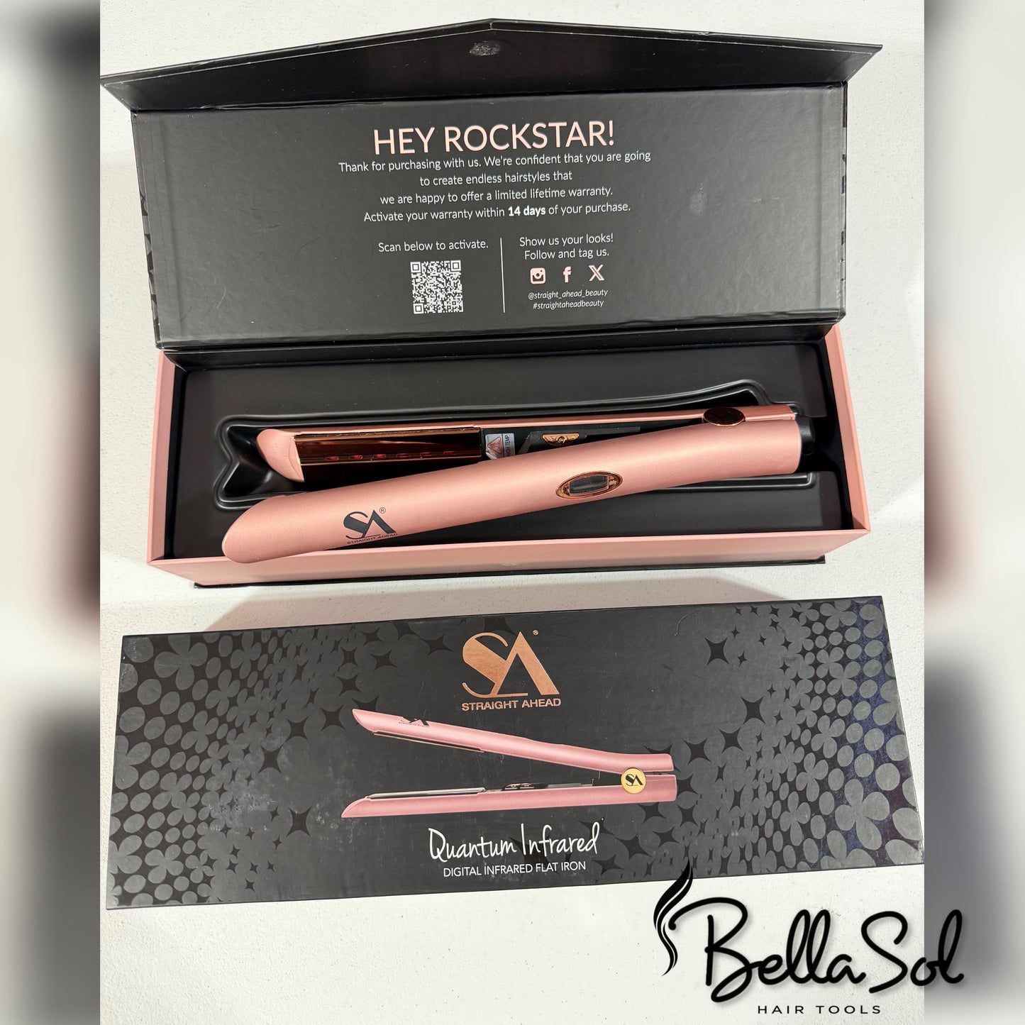 Plancha 1" Quantum Infrared Digital (Rose Gold) | Straight Ahead Beauty - Con Caja