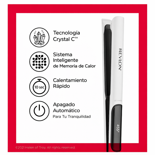 Plancha XL 1” Crystal C | Revlon - Con Caja