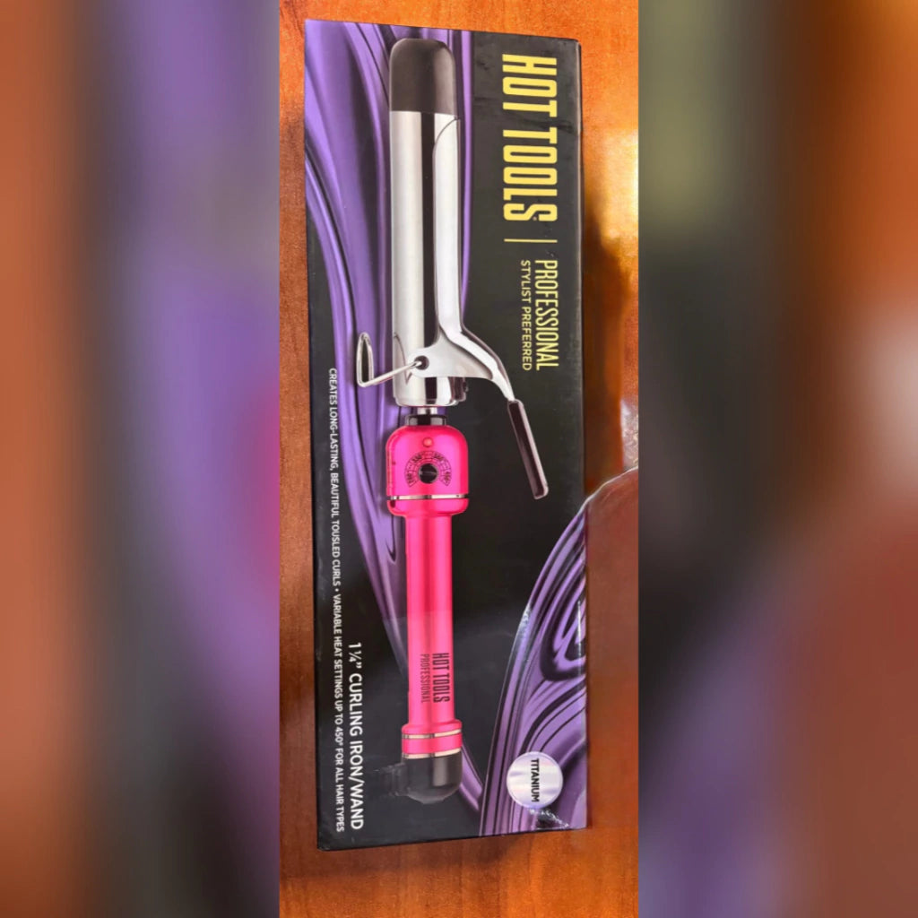 Tenaza Rosa 1 1/4" Titanio | Hot Tools Professional - Con Caja