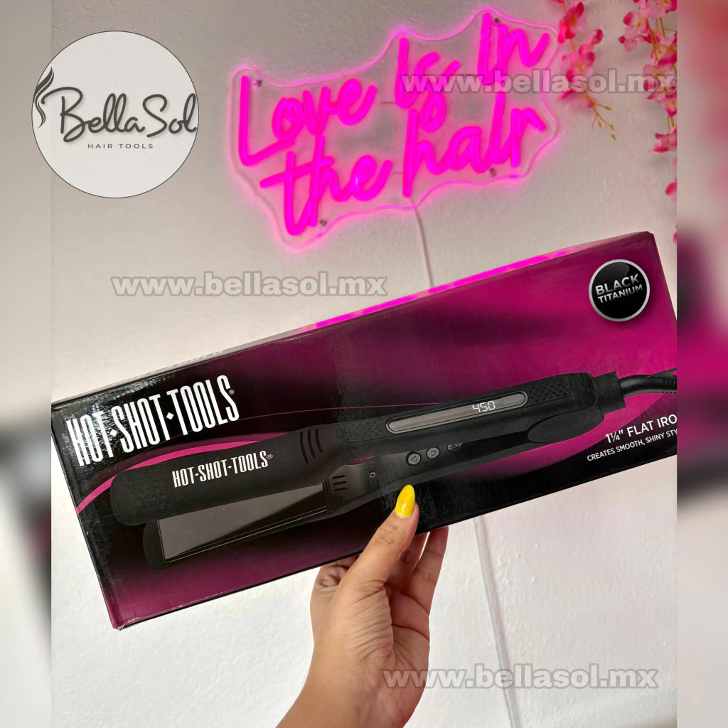 Plancha 1 1/4" Black Titanium | Hot Shot Tools - Con Caja