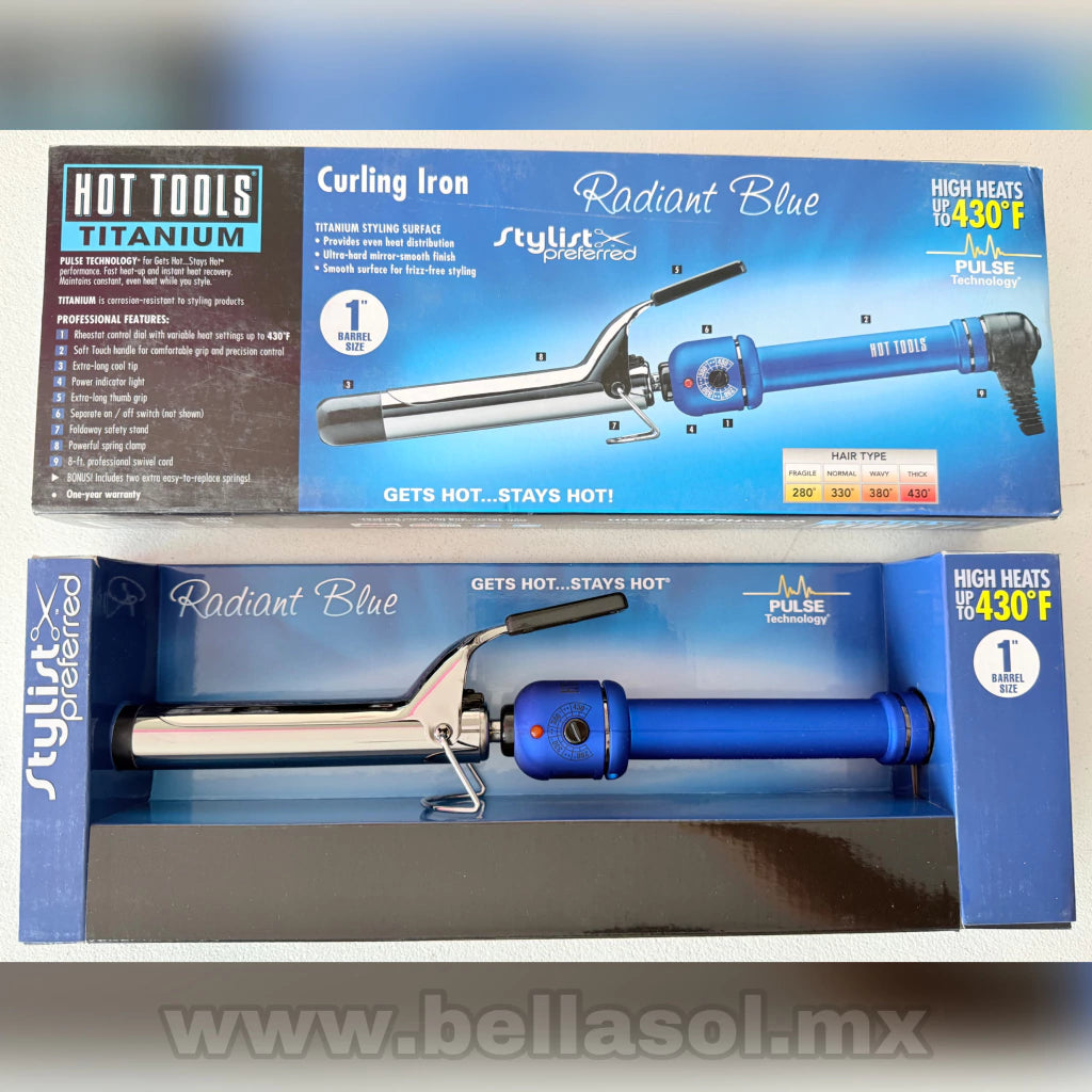 Tenaza 1" Radiant Blue | Hot Tools Titanium - Con Caja