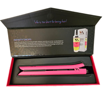 Plancha 1" Pro Elite Cerámica (Rosa) | Straight Ahead Beauty - Con Caja