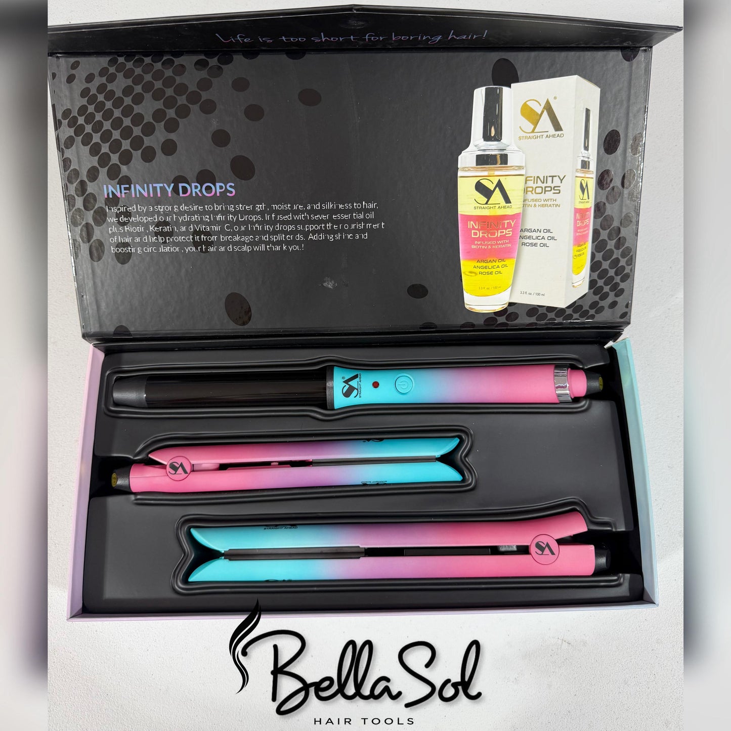 Trio Pro Ceramic Set (2 Planchas y 1 Ferro) | Straight Ahead - Con Caja