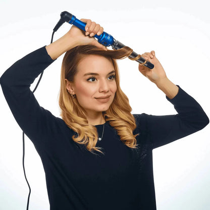 Ferro Cónico 1 1/4" Blue Titanium | Hot Tools Profesional - Con Caja