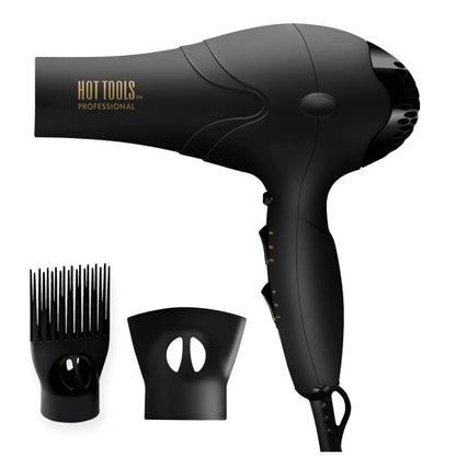 Secadora Negra Mate 2 accesorios | Hot Tools Professional - Con Caja Blanca