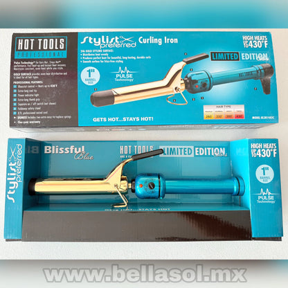 Tenaza Blissful Blue 1" 24K Gold | Hot Tools Profesional - con Caja