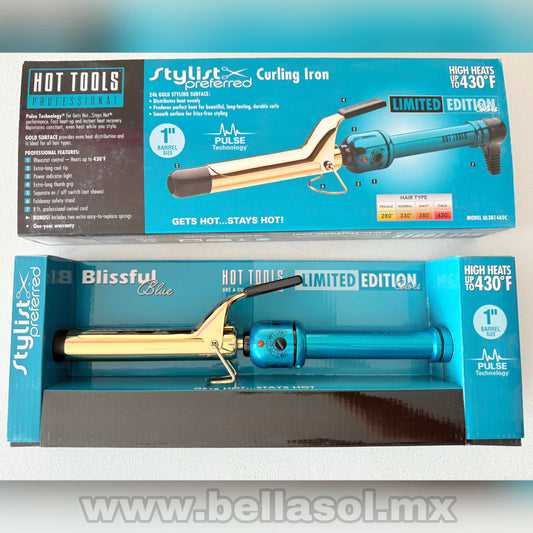 Tenaza Blissful Blue 1" 24K Gold | Hot Tools Profesional - con Caja
