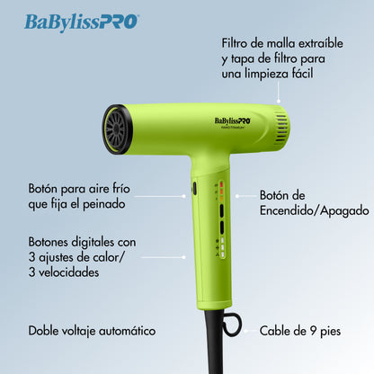 Secadora Nano Titanium Digital | BaBylissPRO - Sin Caja
