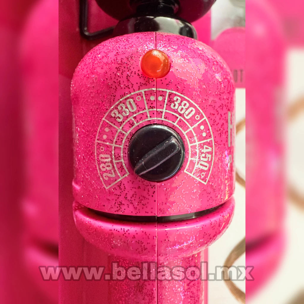 Ferro Rosa Glitter Cónico | Hot Tools Profesional - Con Caja