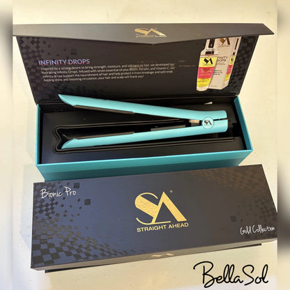 Plancha 1´´ Pro Elite Cerámica (Turqueza) | Straight Ahead Beauty - Con Caja