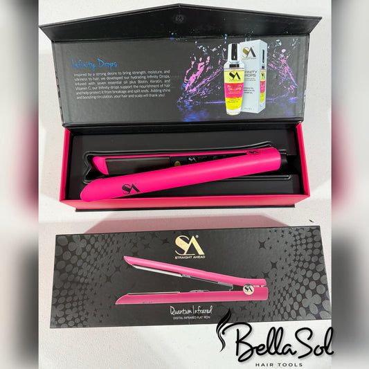 Plancha 1" Quantum Infrared Digital (Rosa) | Straight Ahead Beauty - Con Caja