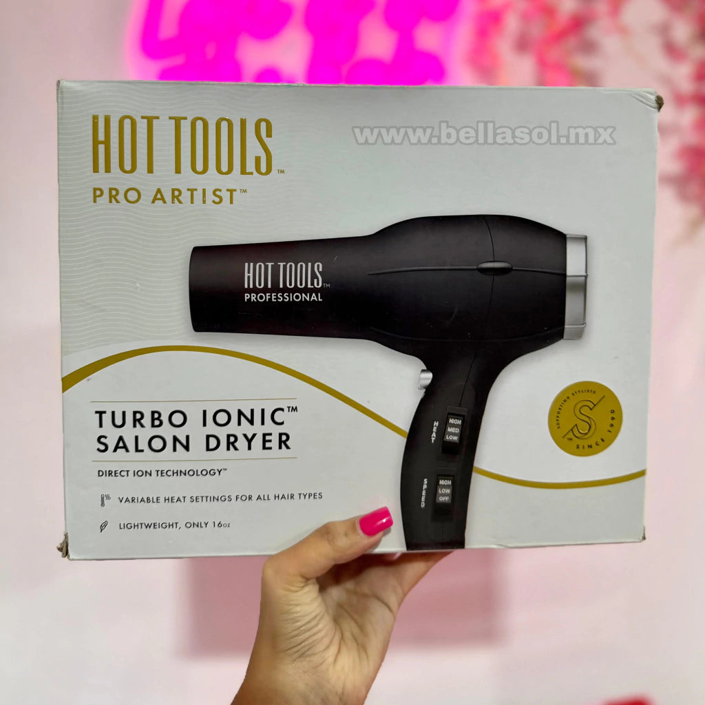 Secadora Turbo Ionic Negra | Hot Tools Professional | Con Caja
