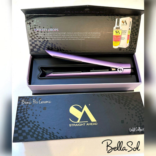 Plancha 1´´ Pro Elite Cerámica (Lila) | Straight Ahead Beauty - Con Caja