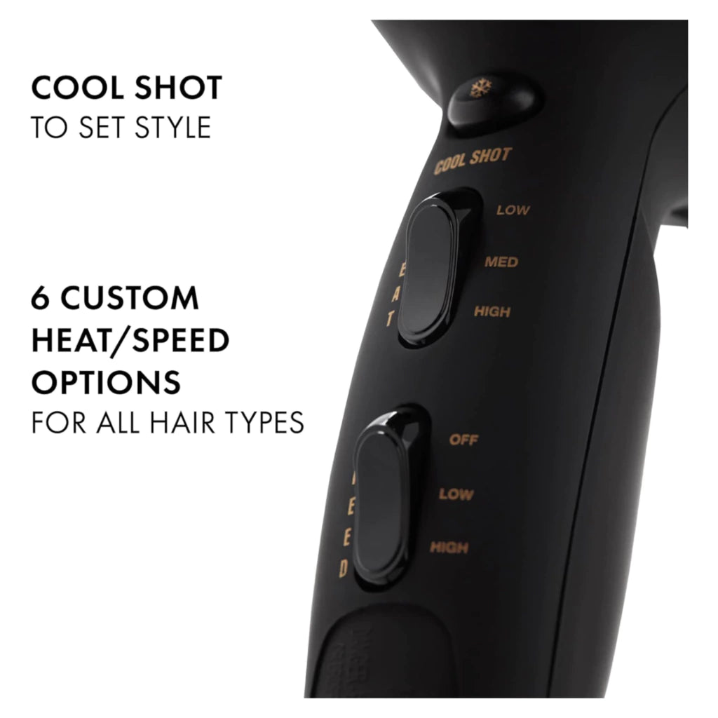 Secadora Negra Mate 2 accesorios | Hot Tools Professional - Con Caja Blanca