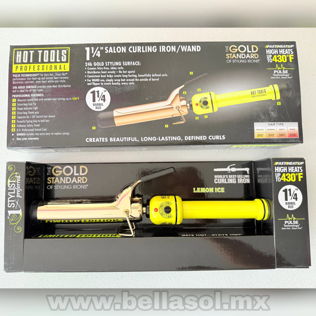 Tenaza Lemon Ice 1 1/4" 24K Gold | Hot Tools Profesional - con Caja