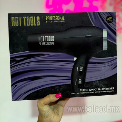Secadora Turbo Ionic Negra | Hot Tools Professional | Con Caja