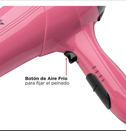 Secadora Frizz Control C/Boquilla Color Rosa| Revlon - Sin Caja