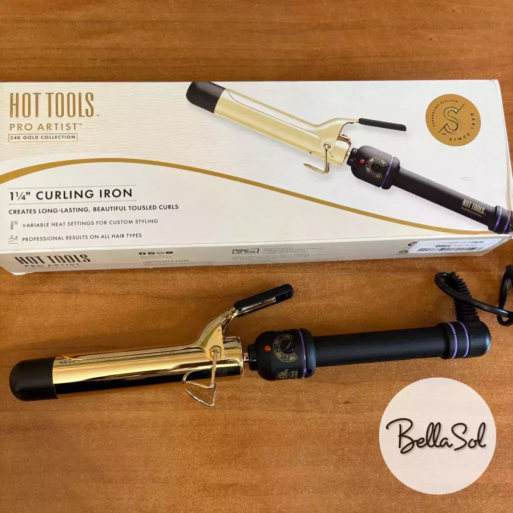 Tenaza 1 1/4" 24k Gold - Hot Tools Pro Artist - Con Caja